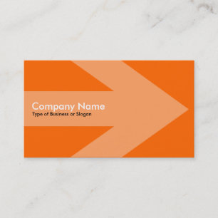 Arrow v3 (Light Orange) - Orange FF6600 Business Card