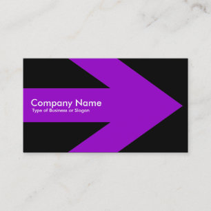 Arrow v3 (Purple) - Black Business Card