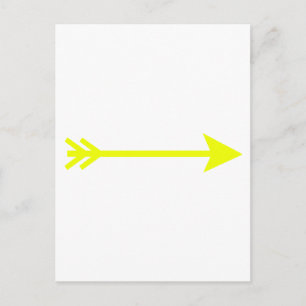 Arrow Yellow Straight The MUSEUM Zazzle Postcard