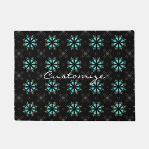 Arrowhead Feathers Pow-wow Pattern Thunder_Cove Doormat