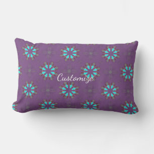 Arrowhead Feathers Pow-wow Pattern Thunder_Cove Lumbar Cushion