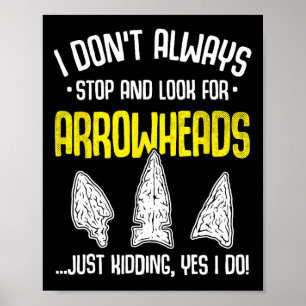 Arrowhead Hunting Flint Collecting Flintknapping S Poster
