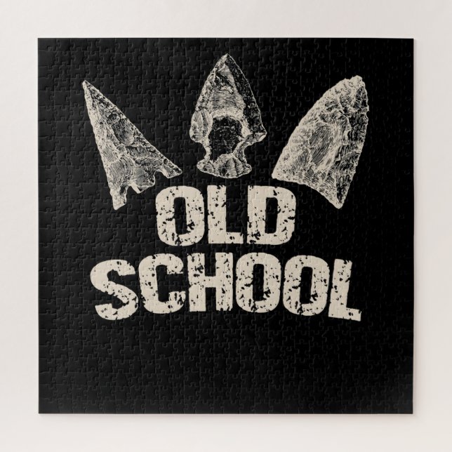 Arrowhead Hunting Old School Archery Lover Gift Jigsaw Puzzle (Vertical)