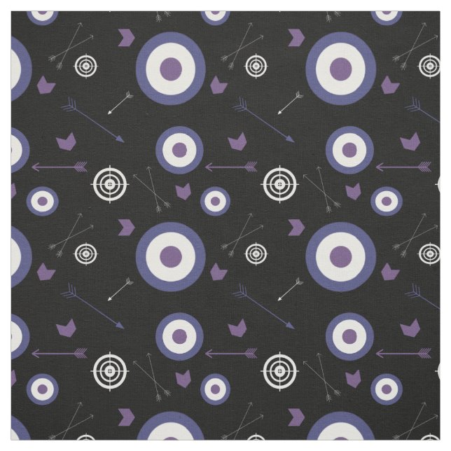 Arrows and Targets Purple Fabric (Swatch)