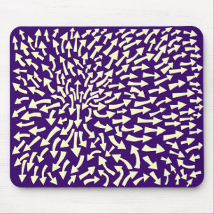 Arrows - Cream on Deep Purple 330066 Mouse Pad