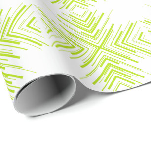 Arrows in Lime Green and White Wrapping Paper