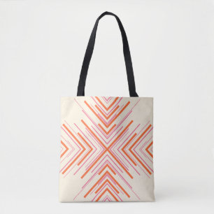Arrows in Pink, Orange and Cream Tote Bag
