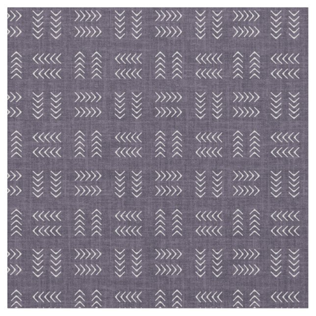 Arrows on Dark Purple Linen Fabric (Close Up)