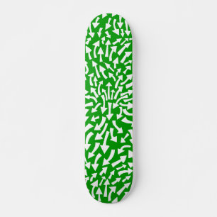 Arrows - White on Grass Green (70s Flashback) Skateboard