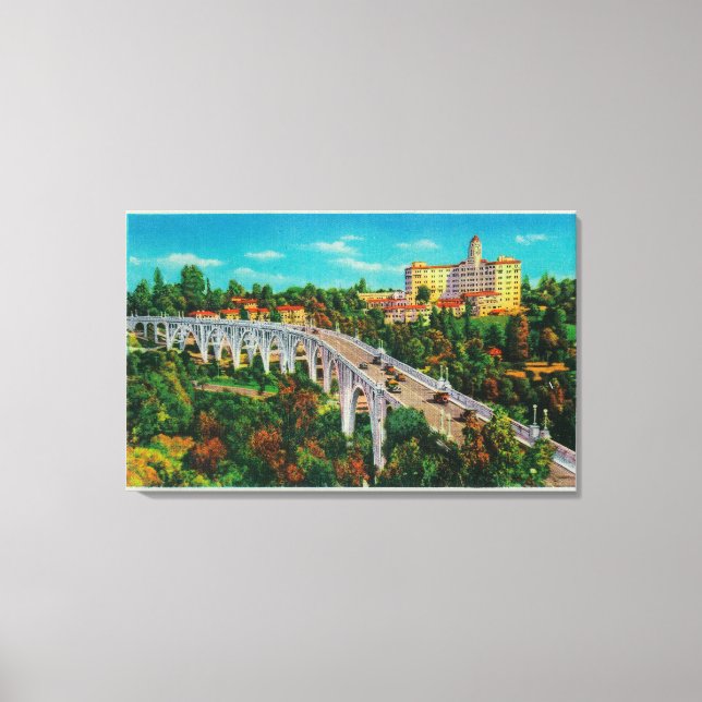 Arroyo Seco Bridge, Colorado Street Bridge Canvas Print (Front)