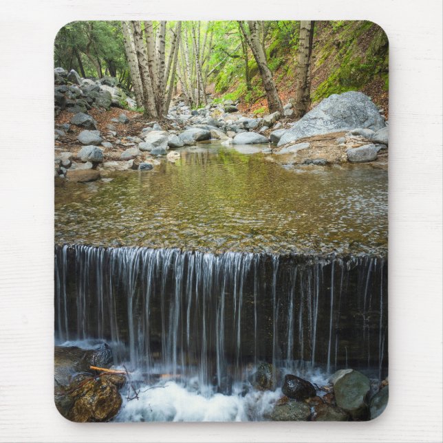 Arroyo Waterfall Nature Photography Art Print Mouse Pad (Front)
