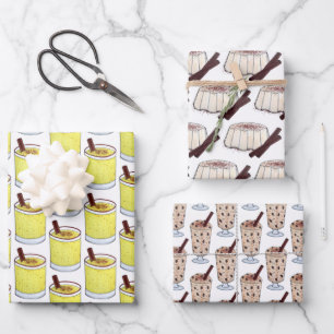 Arroz con Dulce Coquito Tembleque Puerto Rico Wrapping Paper Sheet