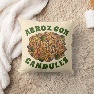 Arroz con Gandules Puerto Rican Food Rice Peas Cushion