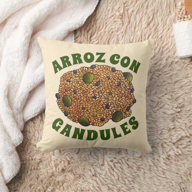 Arroz con Gandules Puerto Rican Food Rice Peas Cushion (Blanket)