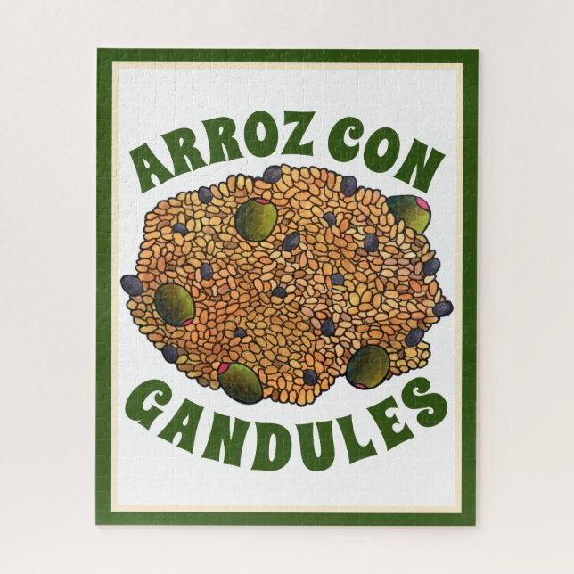 Arroz con Gandules Puerto Rican Food Rice Peas Jigsaw Puzzle (Vertical)