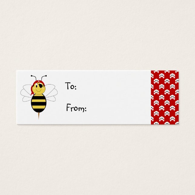 Arrr!Bee Bumble Bee Gift Tag (Front)