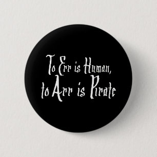 Arrr Pirate 6 Cm Round Badge
