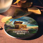Arrr-some Pirate Island Ship Birthday<br><div class="desc">Ahoy there, Party Planners of Mini Seafarers! 🏴‍☠️ What's a Pirate Bash without the right gear? Get yer hands on these Arrr-some Pirate Island Ship Birthday Paper Coasters! Adorned with a painted paradise island 'n' a gallant pirate ship sailin' on azure waters, these coasters be the treasure ye need fer...</div>