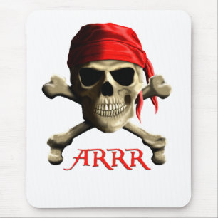 ARRR Talk Like A Pirate Jolly Roger Mouse Pad