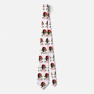 ARRR Talk Like A Pirate Jolly Roger Tie