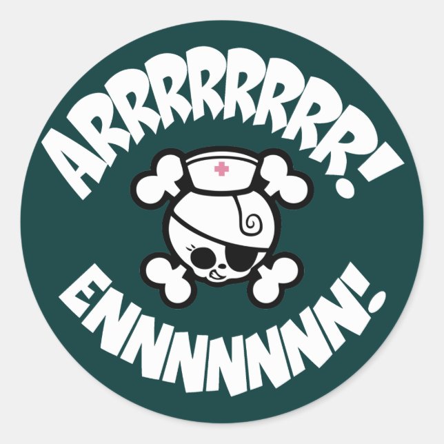 ARRRRRR! ENNNNNN! CLASSIC ROUND STICKER (Front)