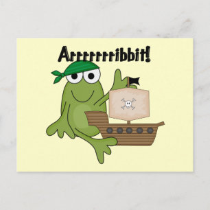 Arrrrrrribbit Frog Pirate Tshirts and Gifts Postcard