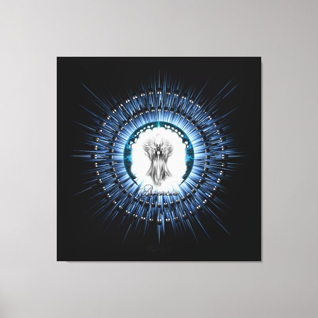 Arsencia Ethereal Silver Light Fractal Art Canvas Print (Front)