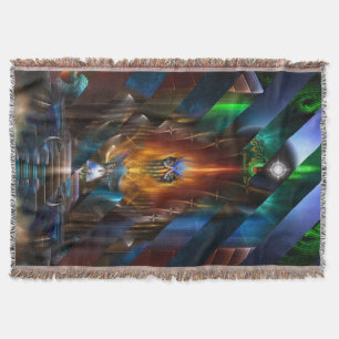 Arsencia Golden Goddess Razor Cut Throw Blanket