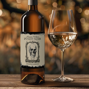 Arsenic Cellars Pinot Noir Halloween Wine Label