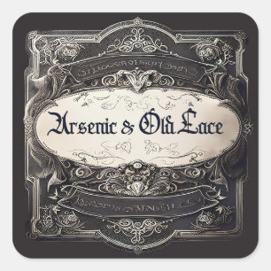 Arsenic & Old Lace Victorian Square Sticker