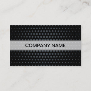 Arsenic Techno Dots Modern Black Business Card
