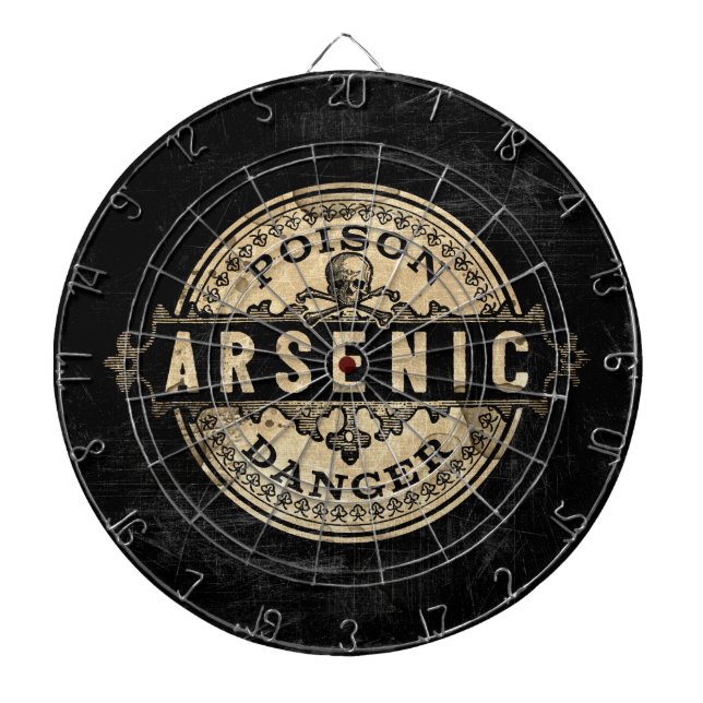 Arsenic Vintage Style Poison Label Dartboard (Front)