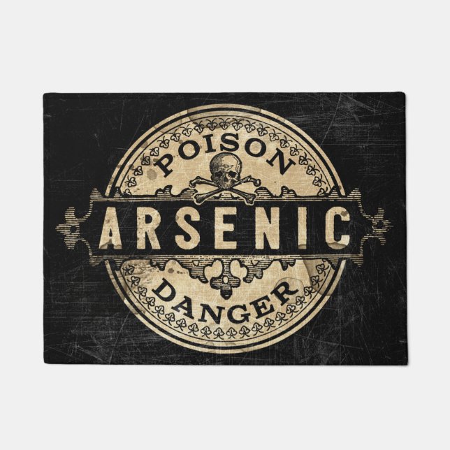 Arsenic Vintage Style Poison Label Doormat (Front)