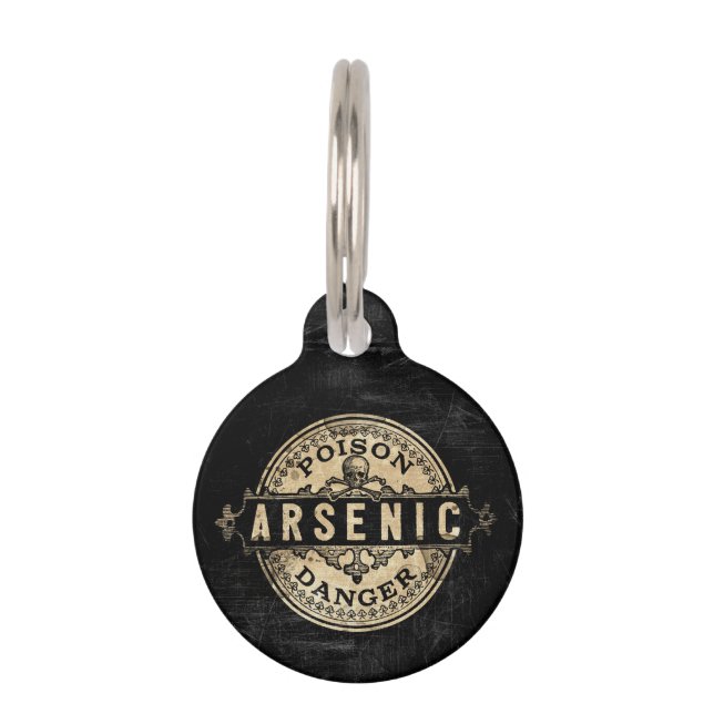 Arsenic Vintage Style Poison Label Pet Tag (Front)