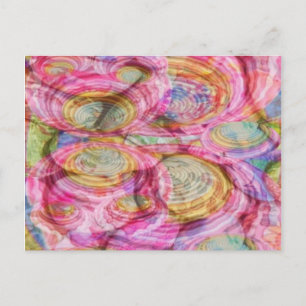 Art101 PINK Graffiti  - Exotic Sea Shells Postcard
