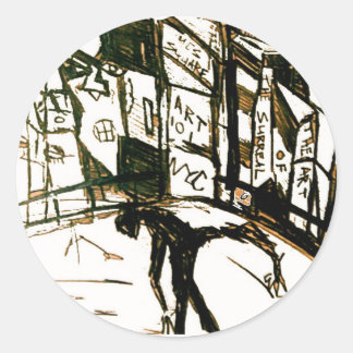 art 101 classic round sticker