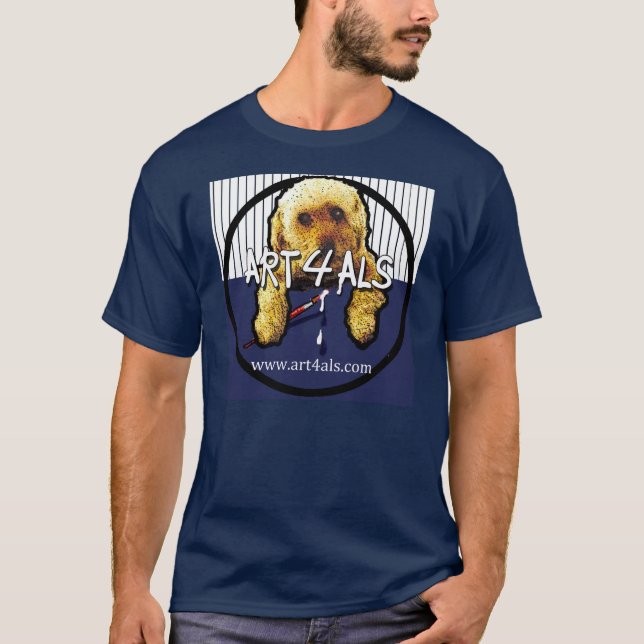 ART 4 ALS Navy Pinstripe T-Shirt (Front)
