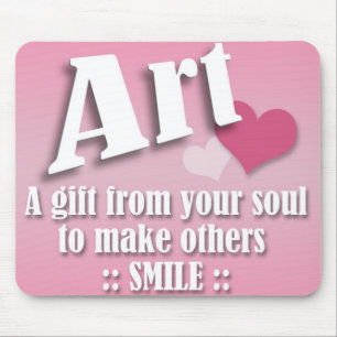 Art - A Gift to make others SMILE - Pink Mousepad