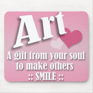Art - A Gift to make others SMILE - Pink Mousepad