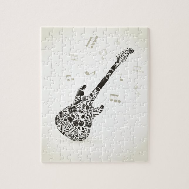 Art a guitar jigsaw puzzle (Vertical)