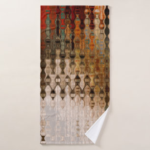 art abstract colorful geometric intersection backg bath towel