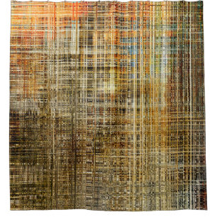 Art abstract colorful geometric intersection backg shower curtain