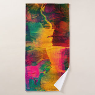 art abstract colorfur vibrant paper backgroundart, bath towel