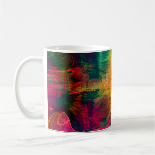 art abstract colorfur vibrant paper backgroundart, coffee mug
