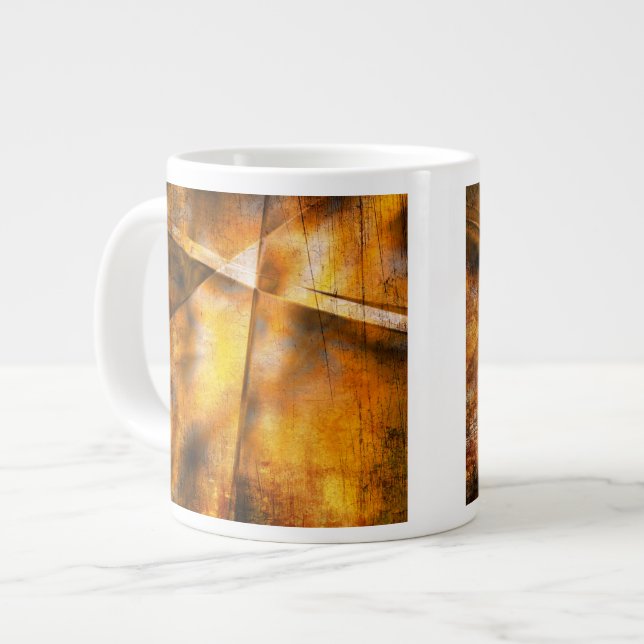 art abstract colourful background large coffee mug (Front Left)