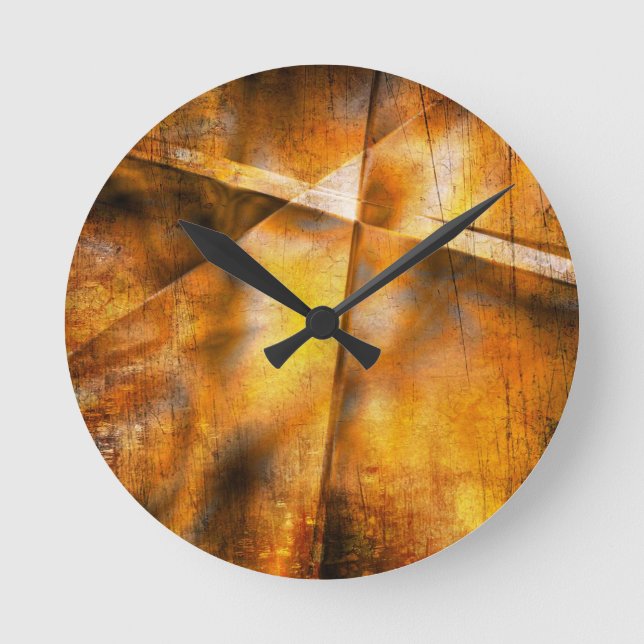 art abstract colourful background round clock (Front)