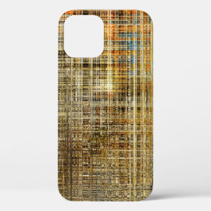 Art abstract colourful geometric intersection back iPhone 12 case