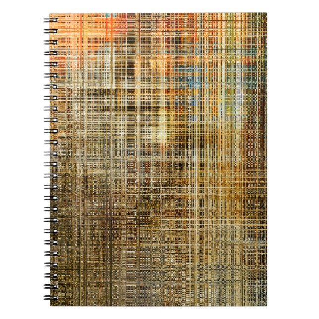 Art abstract colourful geometric intersection back notebook (Front)