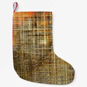 Art abstract colourful geometric intersection back small christmas stocking