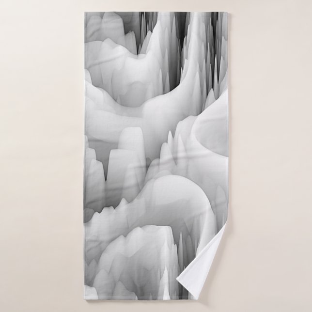 art abstract fractal wave blurred monochrome backg bath towel (Bath Towel)